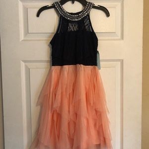Tween Diva Navy and Coral Dress- Size 10